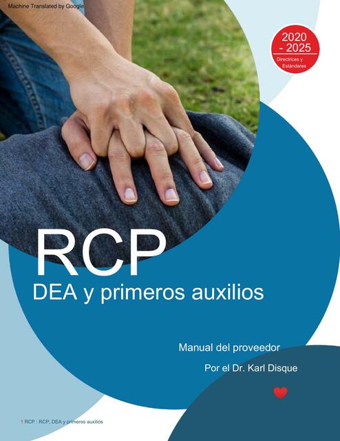 RCP, DEA y primeros auxilios 