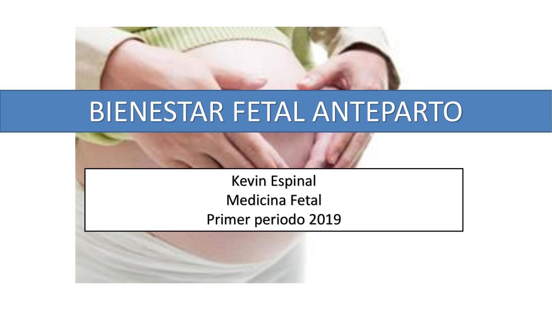 Pruebas de Bienestar Fetal