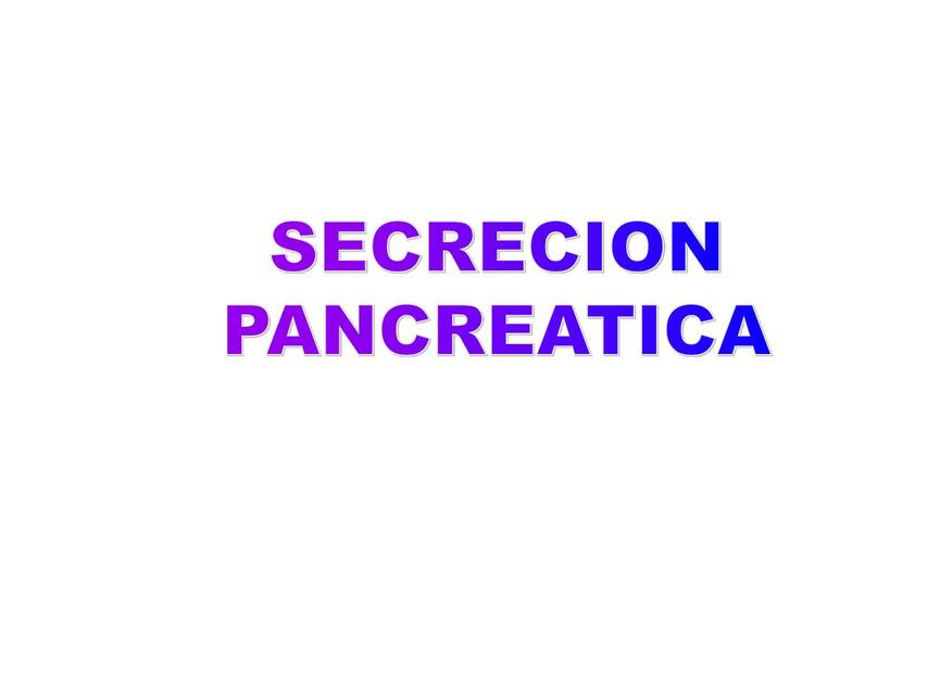 Secreción pancreática 