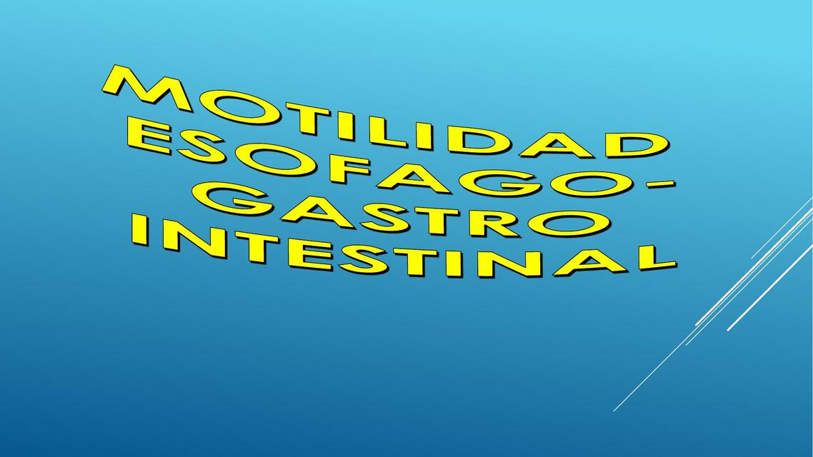  Motilidad gastrointestinal  