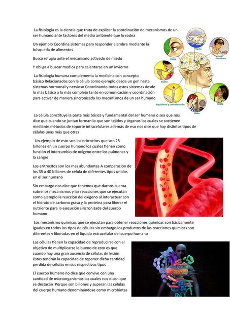 La fisiología es la ciencia  