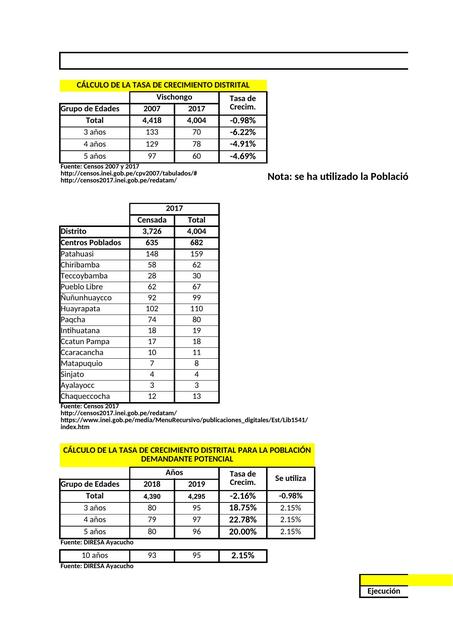 Calculo de Demanda inicial