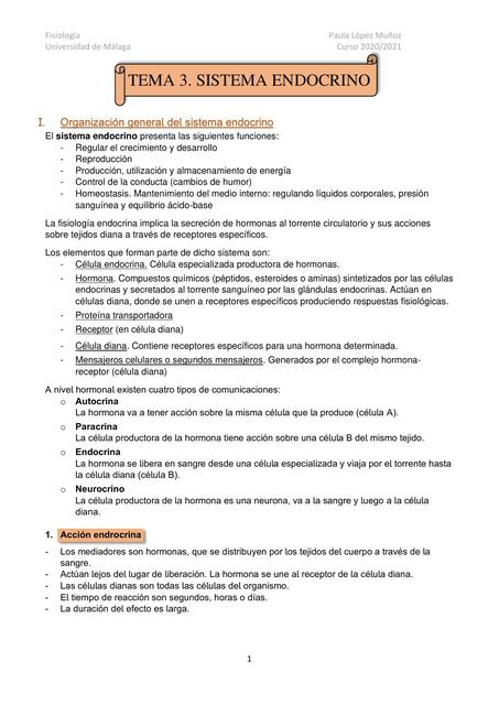 Fisiología del Sistema endocrino