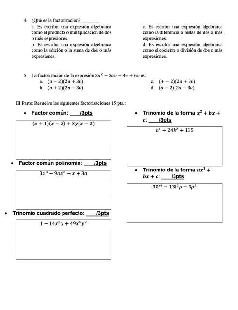 Ejercicio de matemática