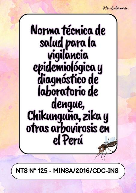 Norma técnica para la vigilancia y diagnostico de enfermedades metaxenicas