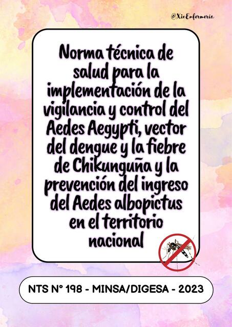 Norma técnica para la implementación de la vigilancia y control de vectores