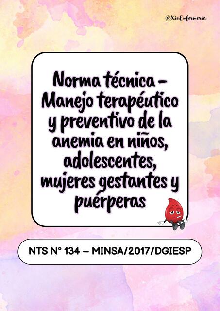 Norma técnica -Manejo terapéutico y preventivo de la anemia en niños, adolescent