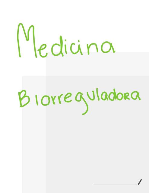 Tarea Medicina Biorreguladora