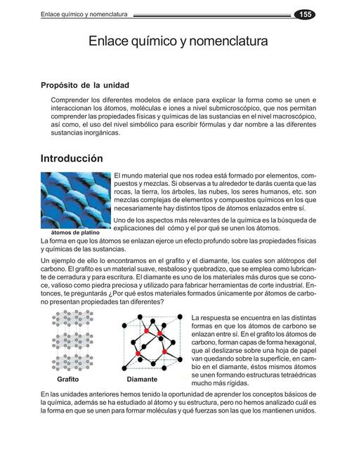 Enlace químico y nomenclatura