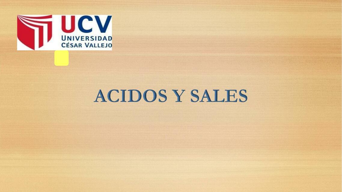 Ácidos y sales