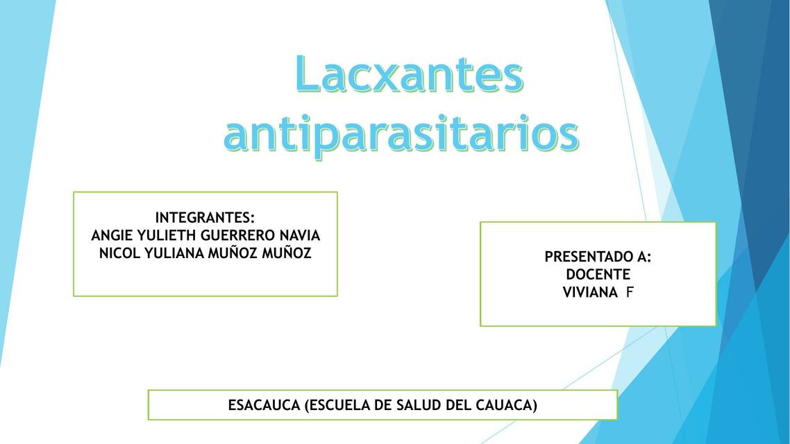 Laxantes antiparasitarios 