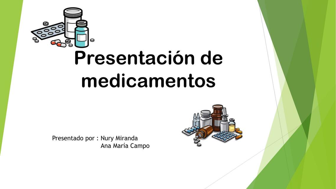 Presentación de medicamentos antidepresivos