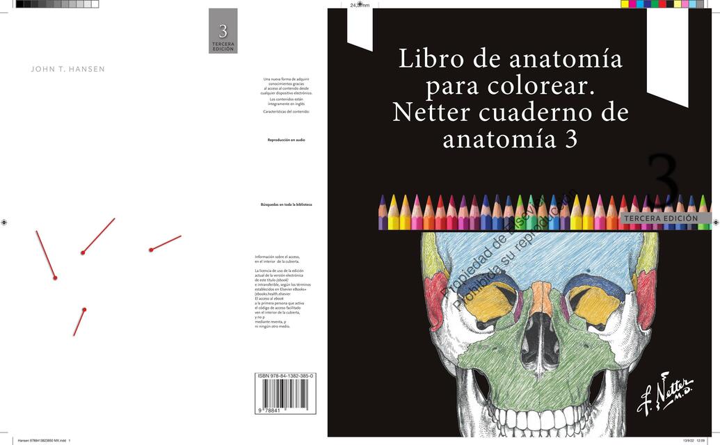 Libro de anatomía para colorear. Netter cuaderno de anatomía 3