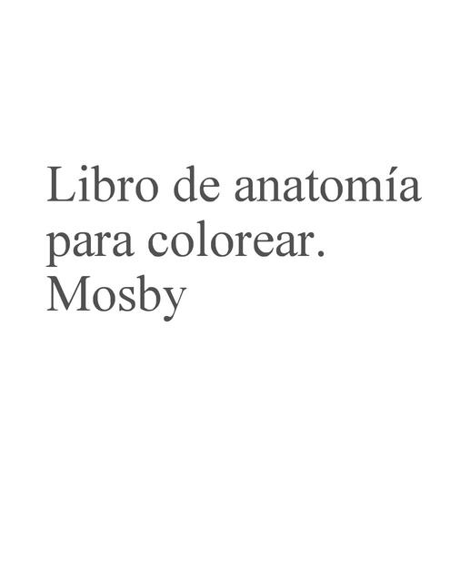 Libro de Anatomía para Colorear 