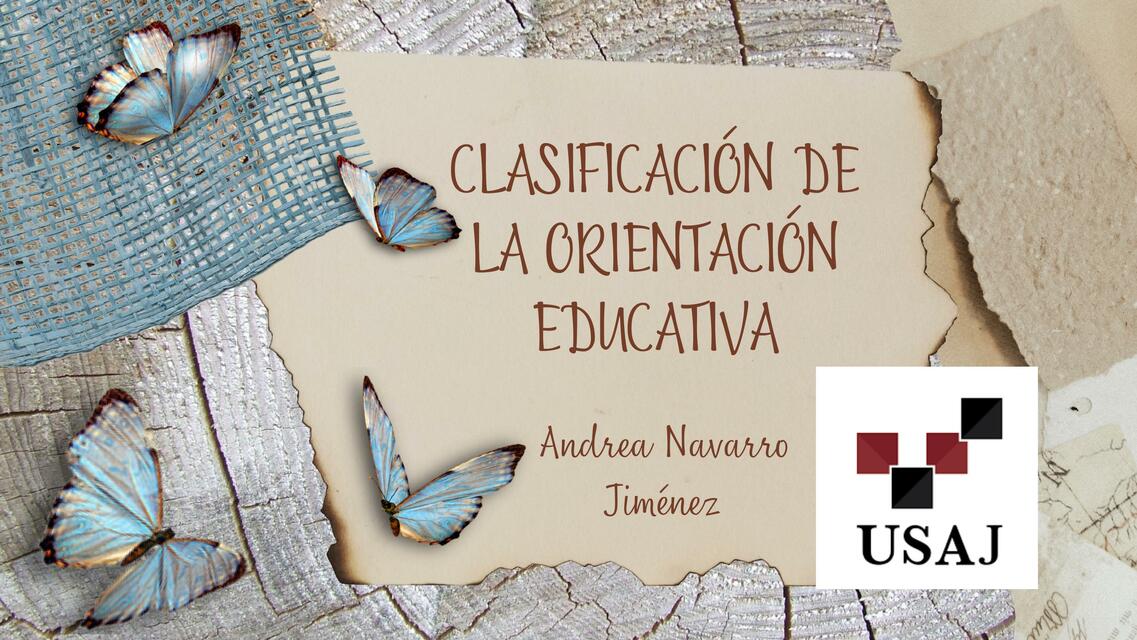 Clasificación de la Orientación Educativa 