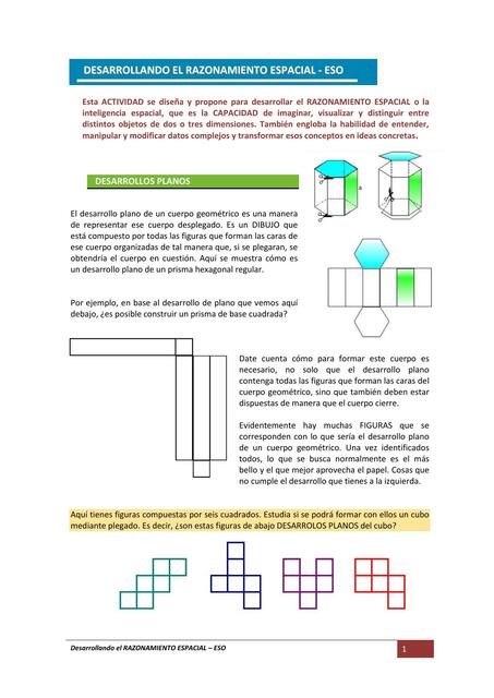 Desarrollando el razonamiento espacial