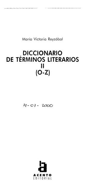 Diccionario de terminos literarios o-z