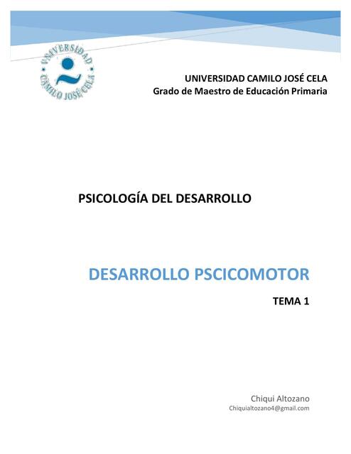 Desarrollo psicomotor 