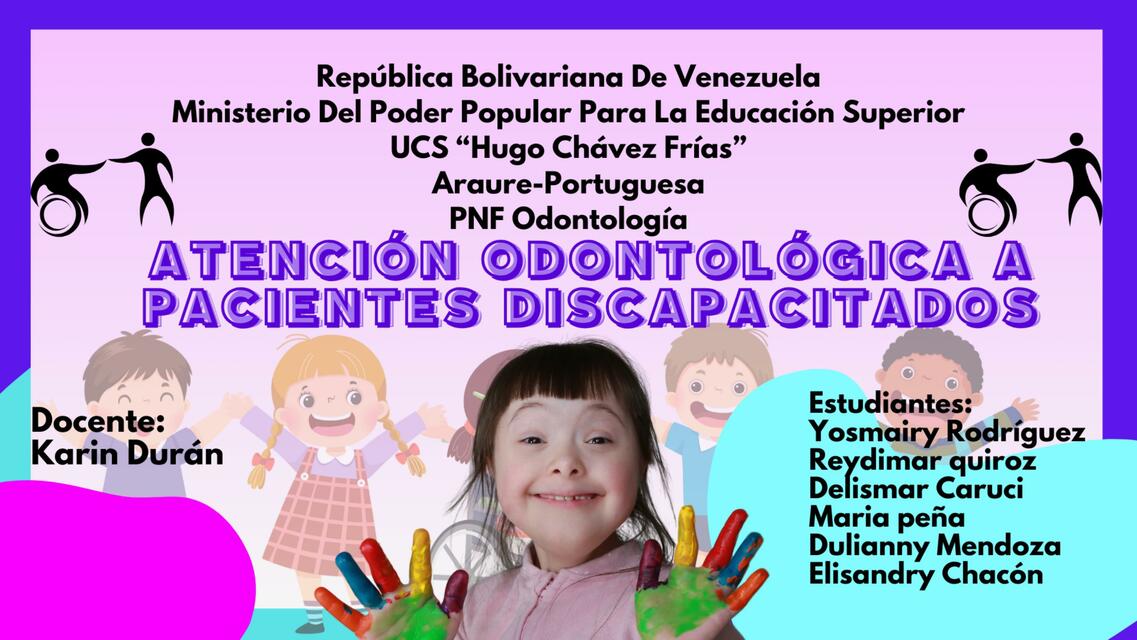 Atención odontológica al paciente discapacitado 