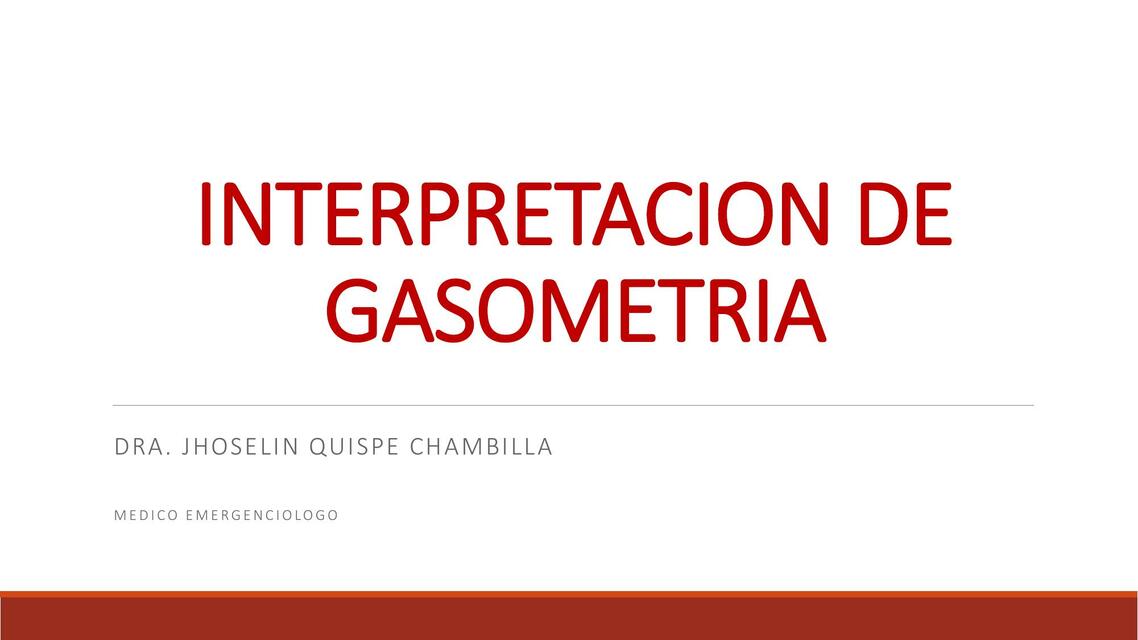 Interpretación de gasometria 