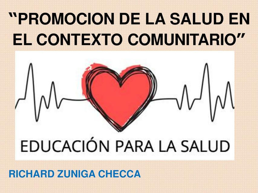 Promoción de la Salud en el Contexto Comunitario 