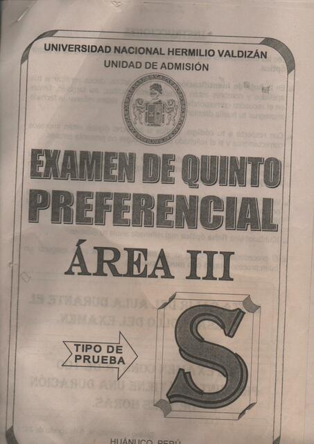 Examen De Admisión De Quinto Presencial Unheval 2024 Apuntes De Examen De Admisión De Quinto Presencial Unheval 2024 Apuntes De