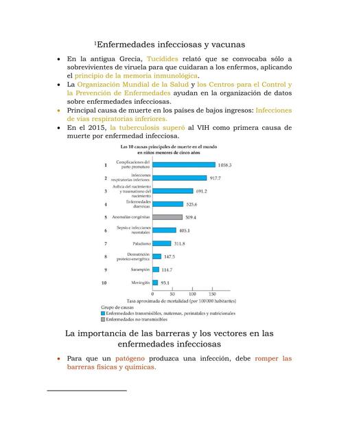 Enfermedades infecciosas y vacunas