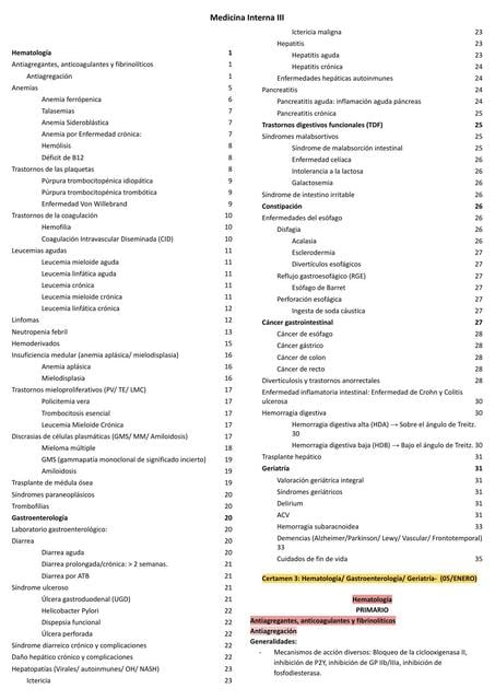 Flashcards de Certamen 3 MEDICINA INTERNA Hematología Gastroent | Por ...