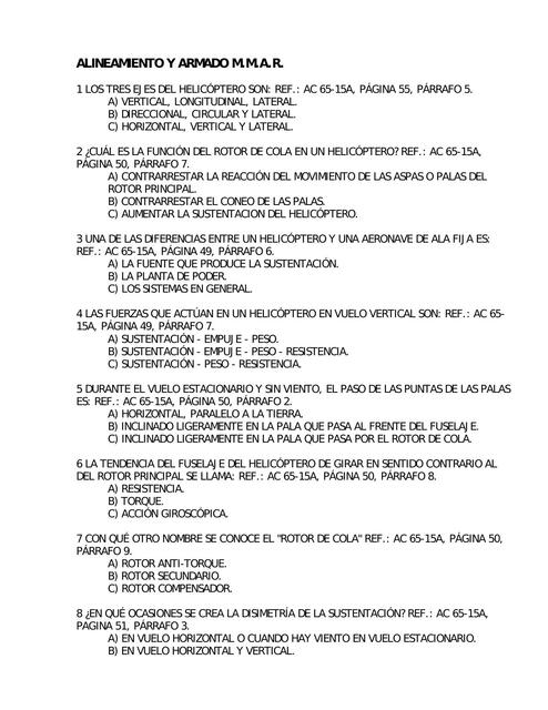 Ala rotatoria Examen DGAC Chile