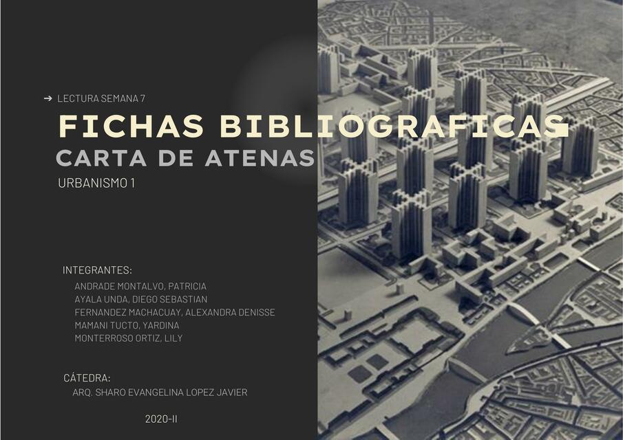 Fichas bibliograficas carta de atenas 