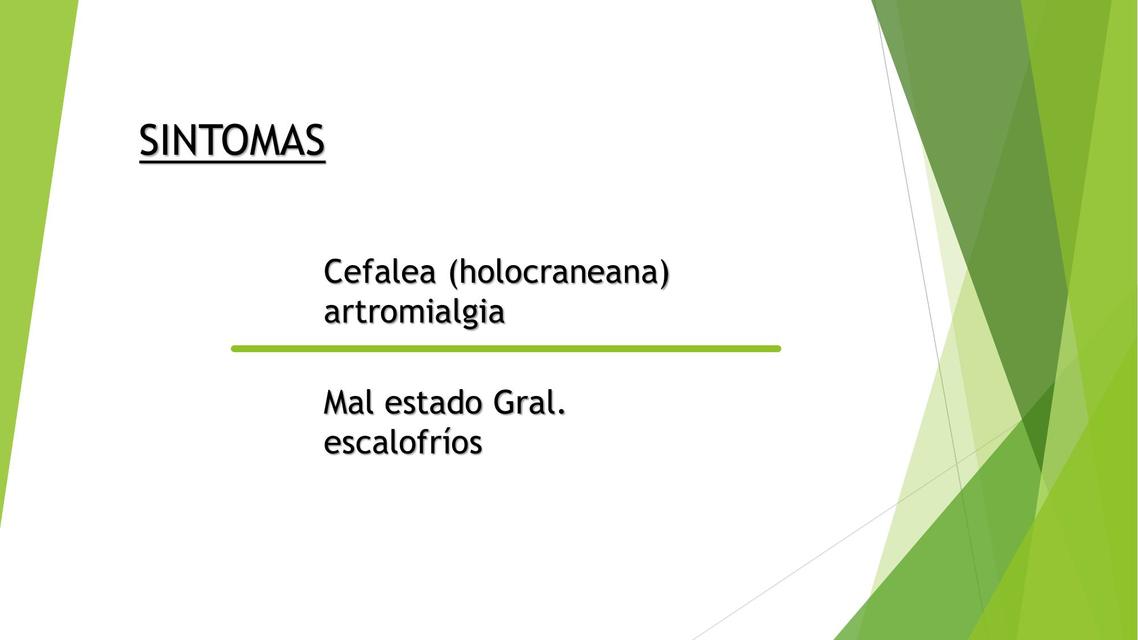 sintomas en un caso clinico