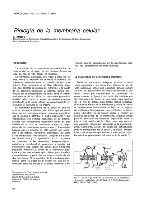 Biología de la membrana celular