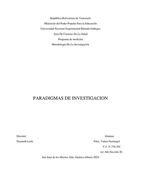 Trabajo Paradigmas de Investigacion