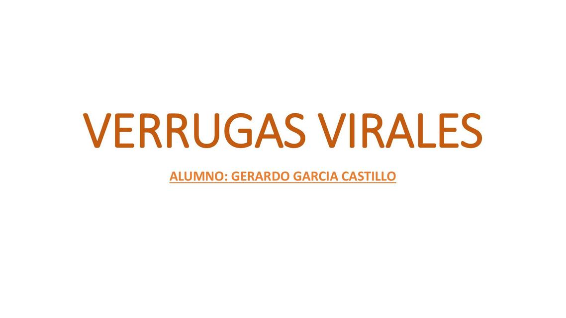 Verrugas virales 