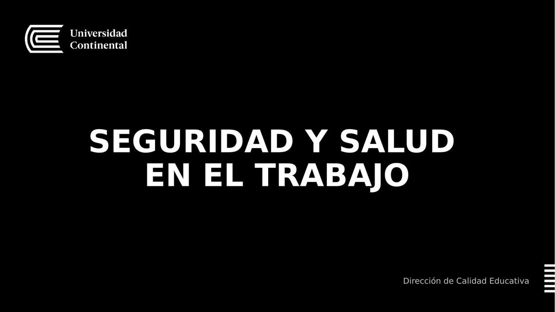 Seguridad y salud en el trabajo