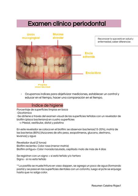 Examen Clínico Periodontal 