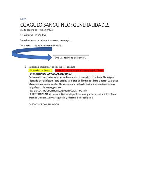 Coagulo sanguíneo