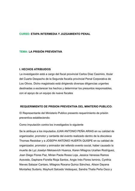 La Prisión Preventiva 