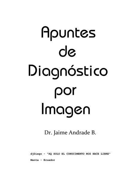 Apuntes de Diagnóstico por Imagen 