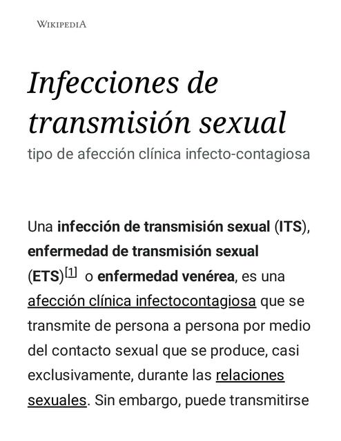 Infecciones de Transmisión Sexual 