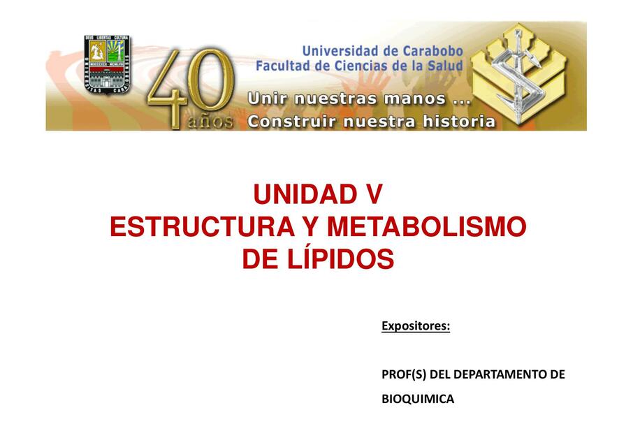 Estructura y Metabolismo de Lípidos 