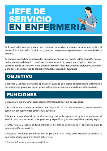 Jefe de Servicio en Enfermeria