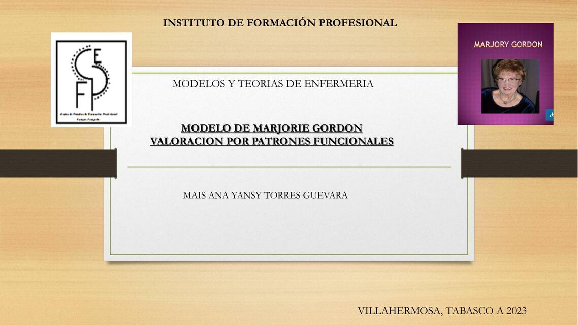 Modelo De Marjorie Gordon valoración por patrones funcionales