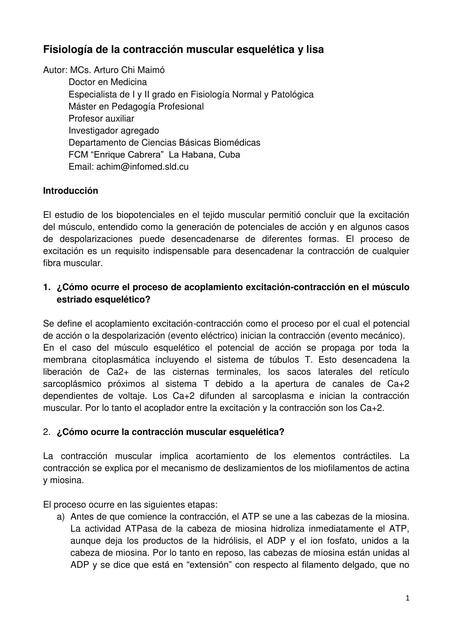 Fisiología de la contracción muscular