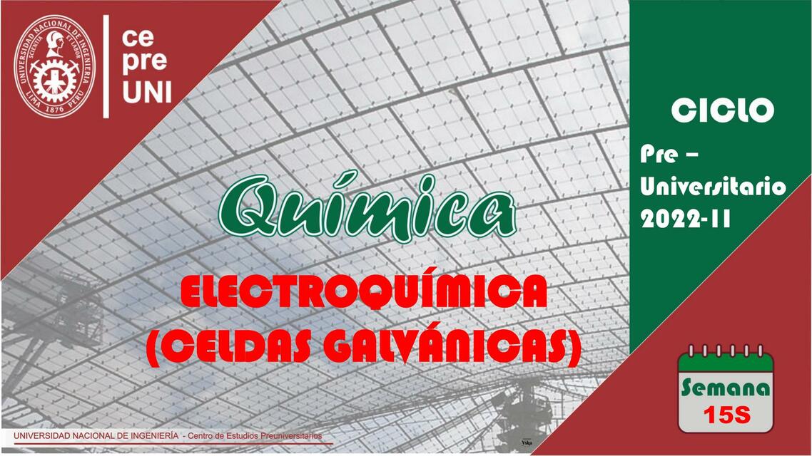 Electroquímica (Celdas Galvánicas)