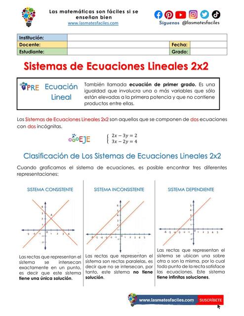 Sistemas de ecuaciones lineales