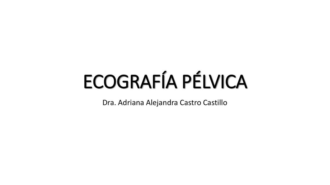 Ecografía Pélvica 