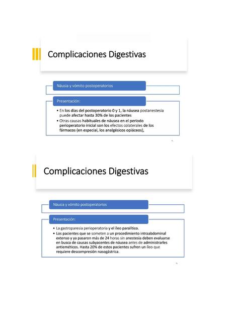 Complicaciones cirugía