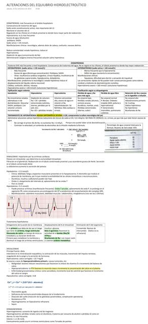 Alteraciones de equilibrio hidroeléctrico 