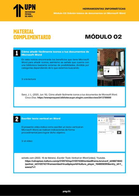 Módulo 02: Edición básica de documentos en Microsoft Word | Y. Esther ...